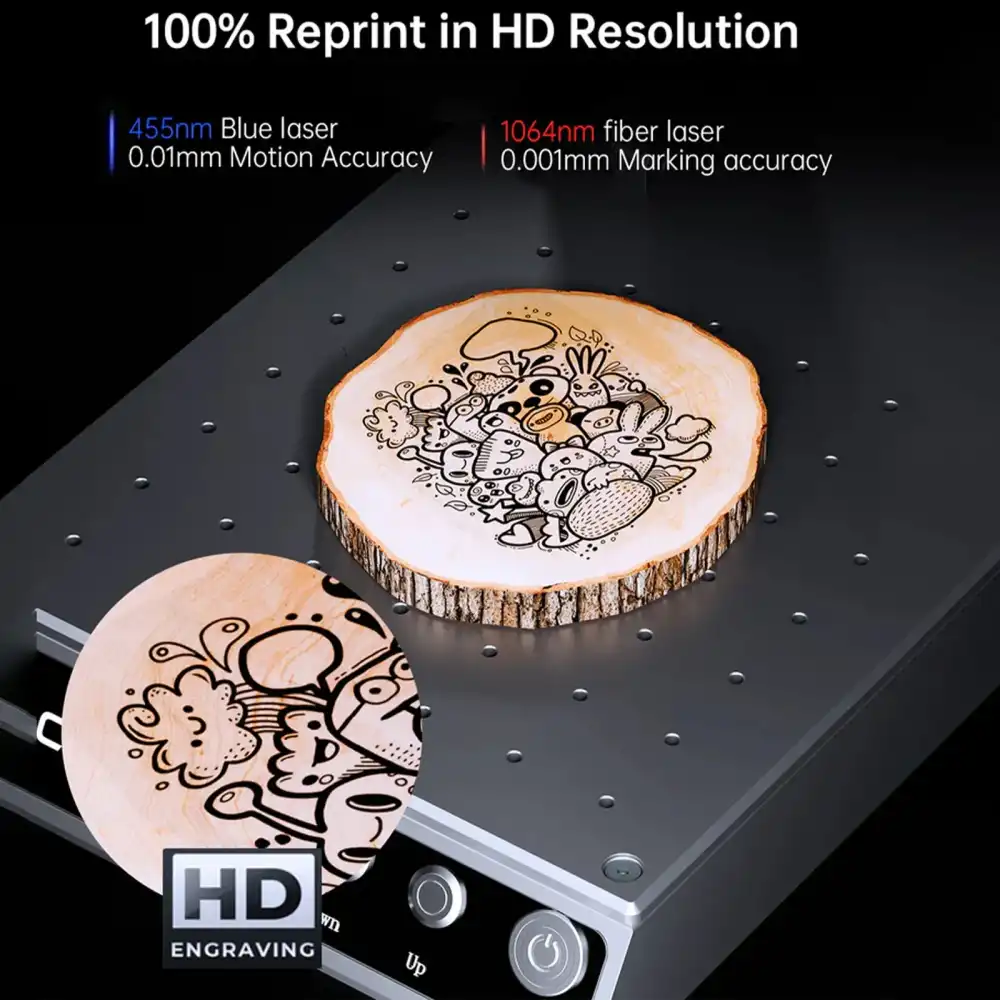 Mr Carve M4 – Dual-Laser Fiber Marking Machine for Metal & Wood
