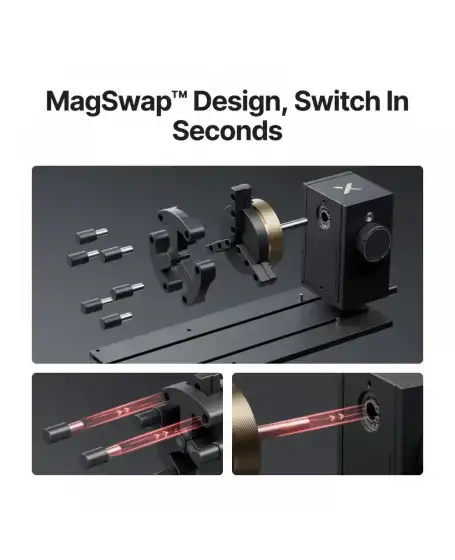 xTool RA3 MagSwap Rotary for P3 / F Series 12