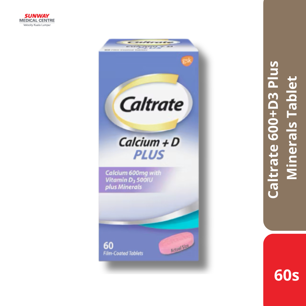 Caltrate 600+D3 Plus Minerals Tablet 60s