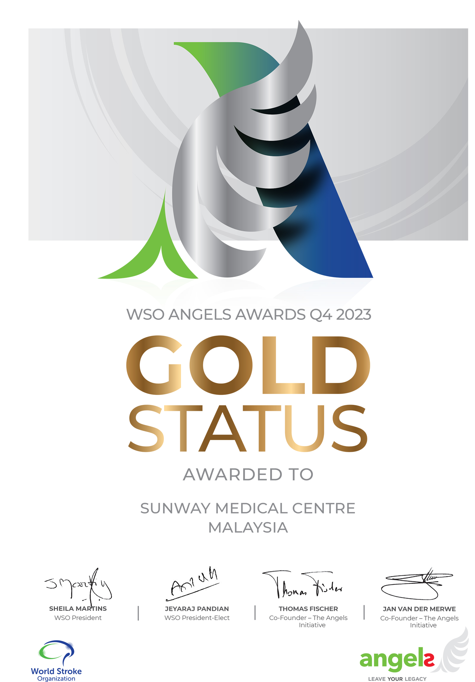 World Stroke Organisation (WSO) Angels Awards 2023 - Gold Award (Q4)