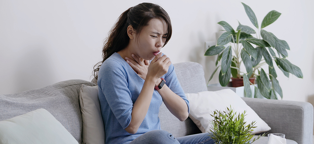 Lung cancer symptoms such as coughing